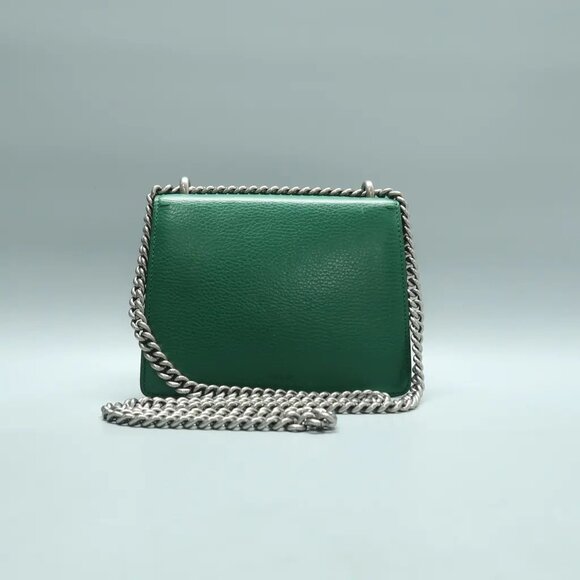 GUCCI Dionysus Green Leather Shoulder Bag 924-012525 - Picture 2 of 12